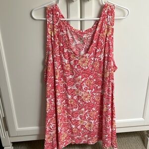 Women’s Large sleeveless V-neck cotton Top Gently worn.